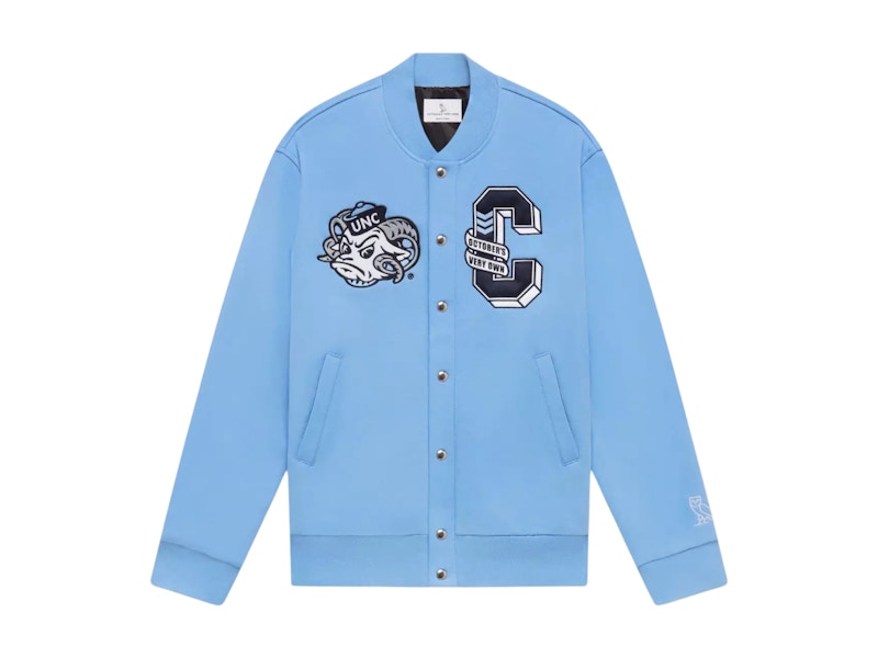 OVO x NCAA North Carolina Tar Heels Varsity Jacket Light Blue