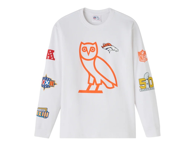 OVO x NFL Denver Broncos L/S T-shirt White