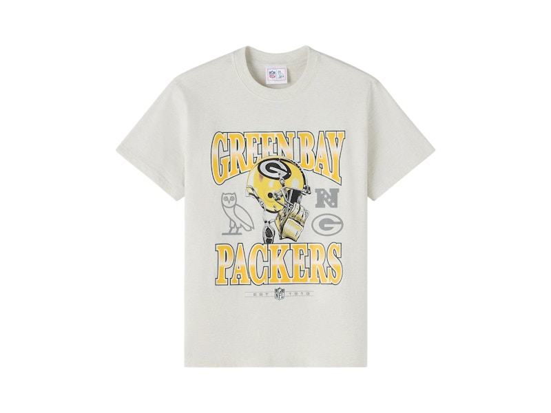 OVO x NFL Green Bay Packers Graphic Team T-Shirt Ash Heather Grey