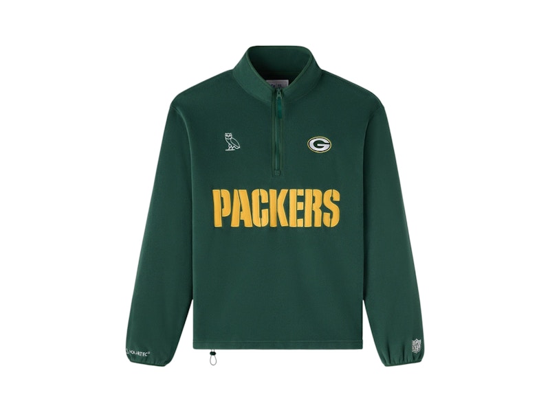 OVO x NFL Green Bay Packers Polartec Mock Neck Quarter-Zip Fleece Green