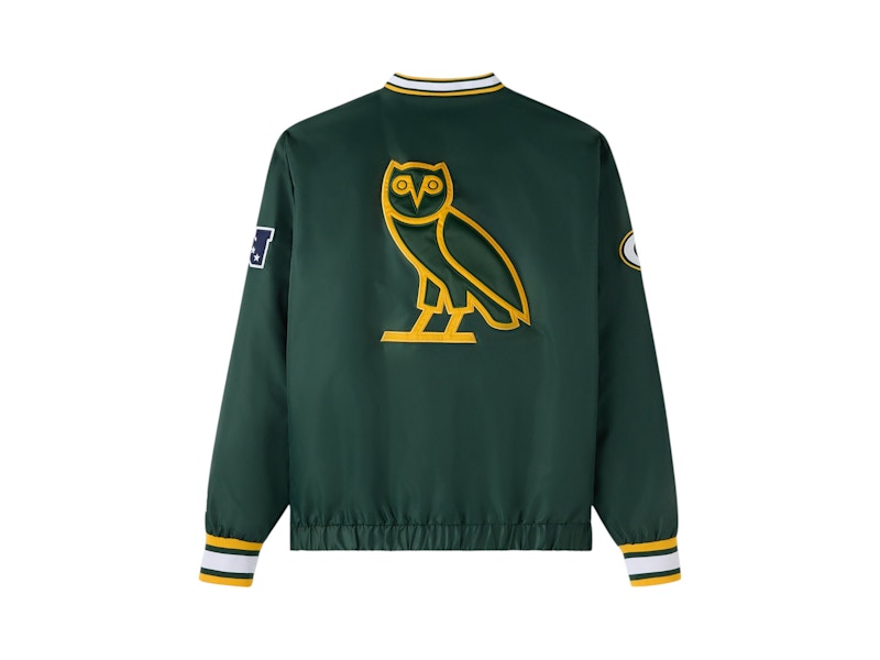 OVO x NFL Green Bay Packers Starter Trainer Pullover Jacket Green