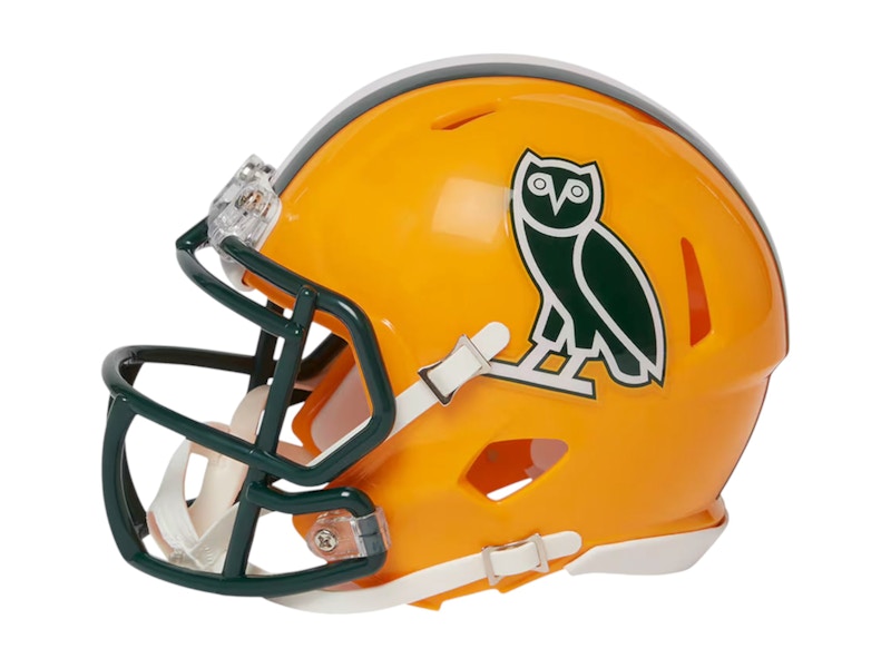 OVO x NFL Green Pay Packers Riddell Mini Helmet Yellow