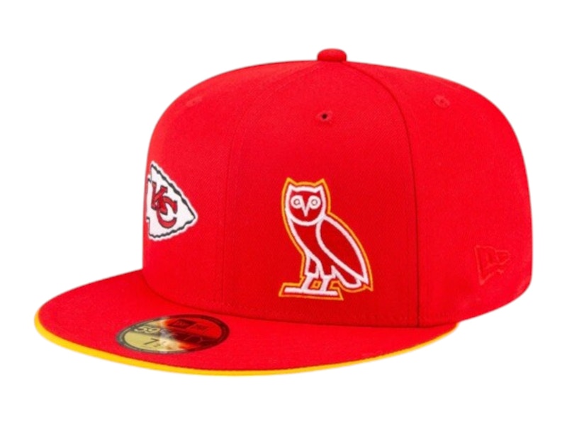 OVO x NFL Kansas City Chiefs Fitted Hat Red