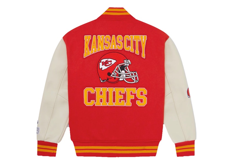 OVO x NFL Kansas City Chiefs Full-Snap Varsity Jacket Red