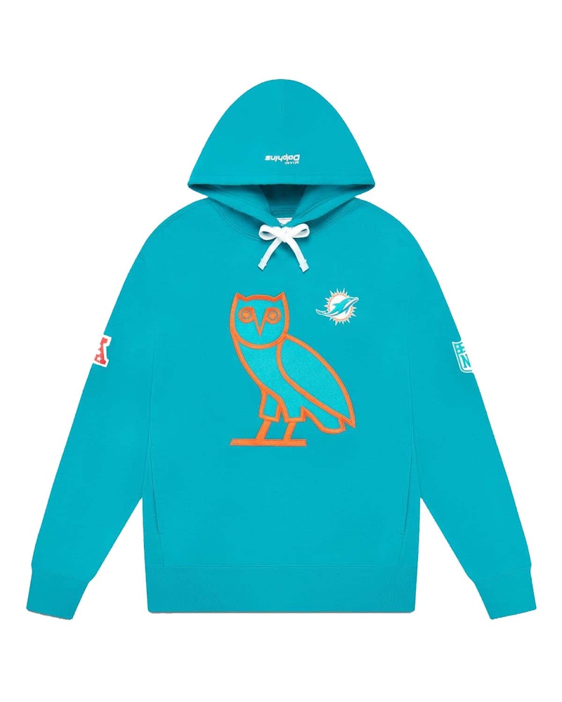 OVO x NFL Miami Dolphins OG Owl Hoodie Teal