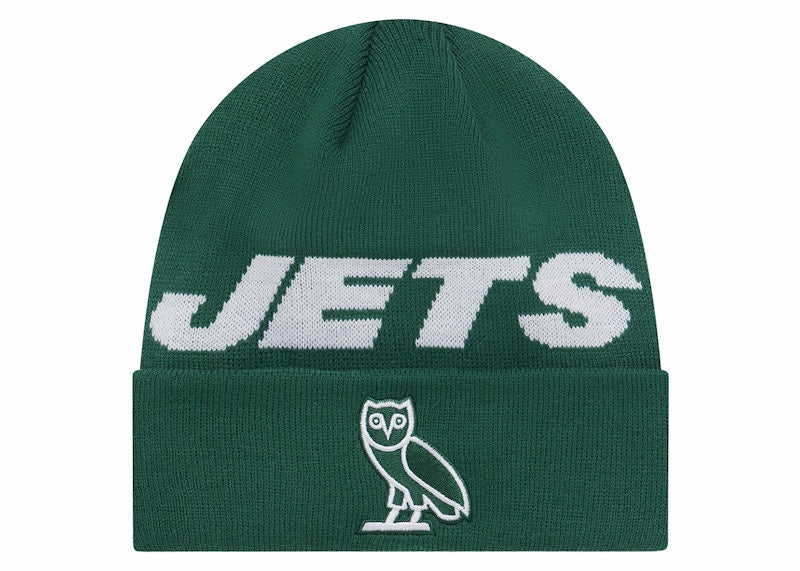 OVO x NFL New York Jets New Era Beanie Green