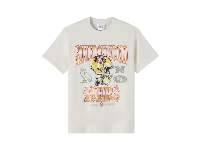 OVO x NFL San Francisco 49ers Graphic Team T-Shirt Ash Heather Grey