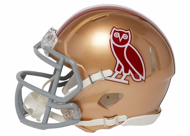OVO x NFL San Francisco 49ers Riddell Mini Helmet Grey