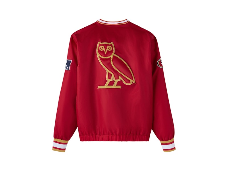 OVO x NFL San Francisco 49ers Starter Trainer Pullover Jacket Red