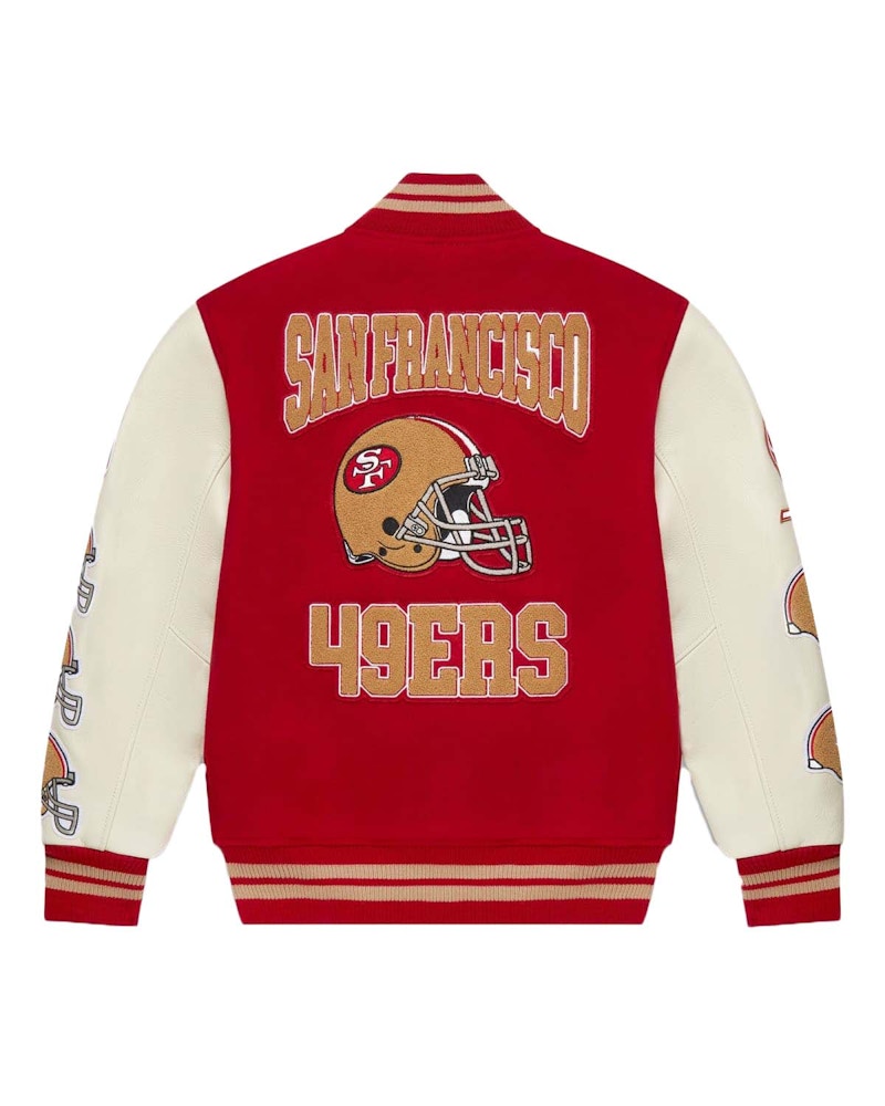 OVO x NFL San Francisco 49rs Varsity Jacket Red