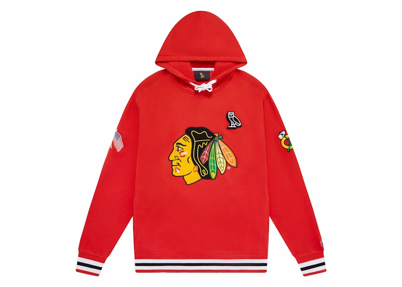 OVO x NHL Blackhawks Hoodie Red