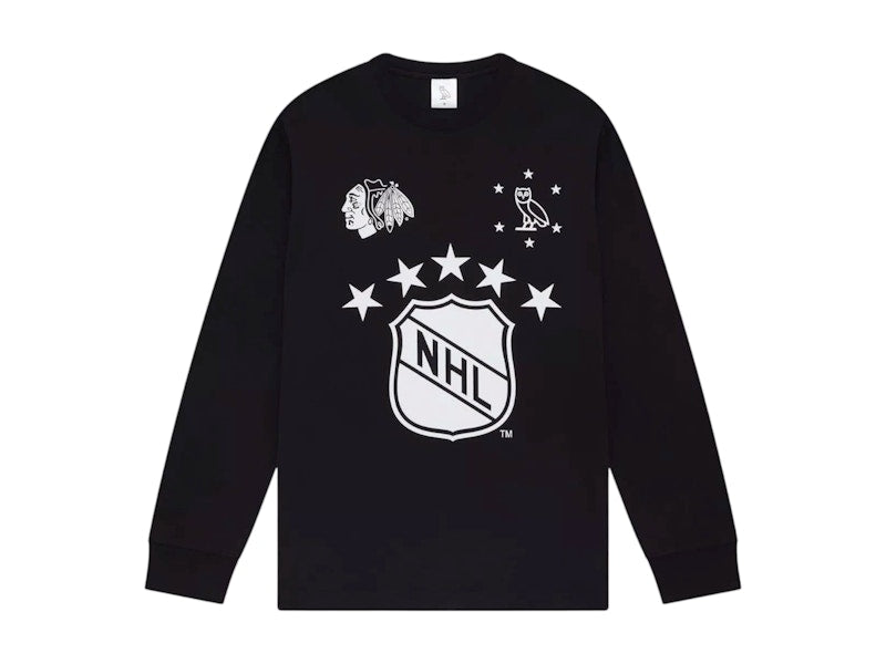 OVO x NHL Chicago Blackhawks L/S T-shirt Black