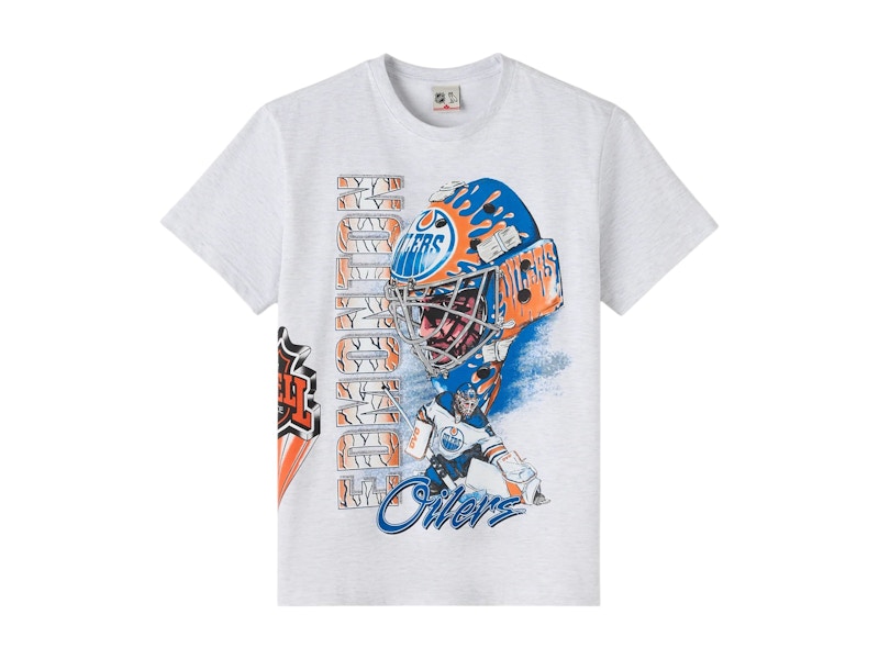 OVO x NHL Edmonton Oilers 90's Graphic T-shirt Ash Heather Grey