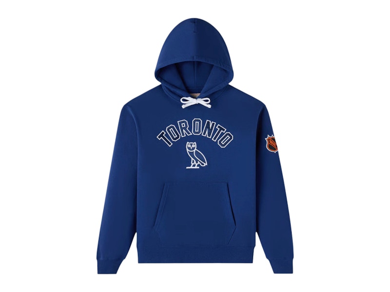 OVO x NHL Toronto Maple Leafs Fleece Pullover Hoodie Blue