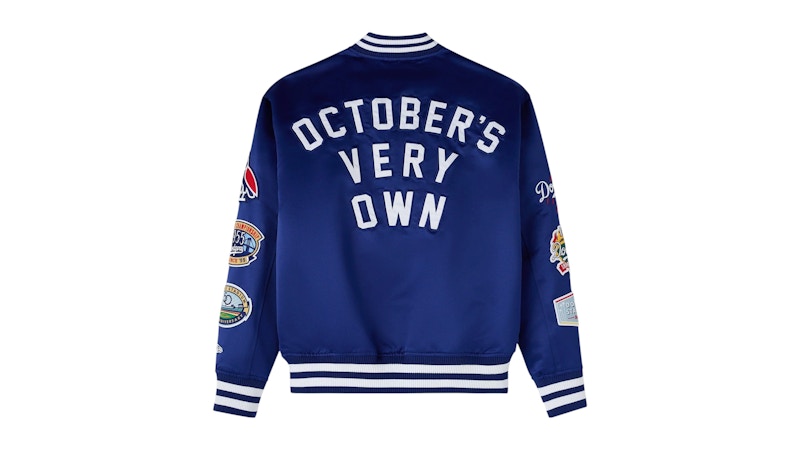 OVO x New Era MLB Los Angeles Dodgers Varsity Jacket Blue