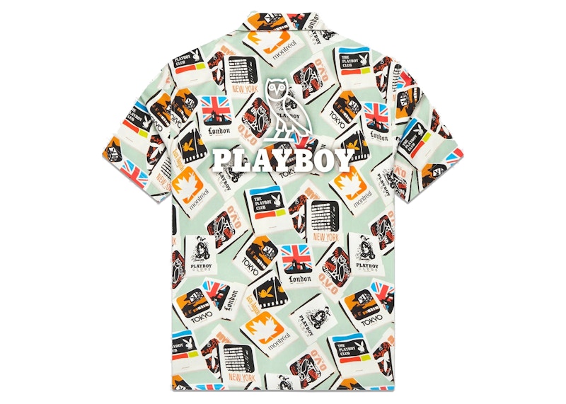 OVO x PLAYBOY Club Silk Shirt Basil