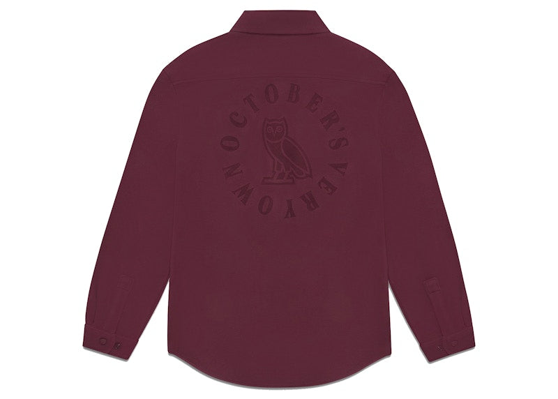 OVO x Polartec Microfleece Shirt Burgundy