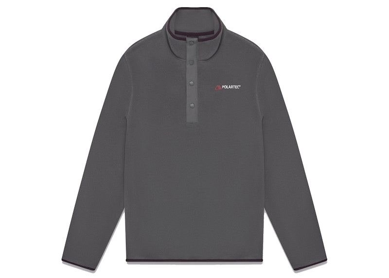 OVO x Polartec Microfleece Snap Mock Neck Charcoal
