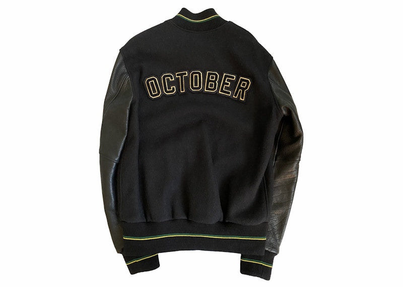 OVO x Roots October Jamaica Varsity Jacket Black