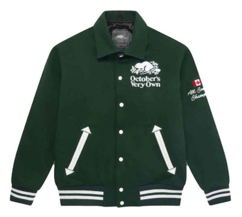 OVO x Roots Varsity Jacket Green