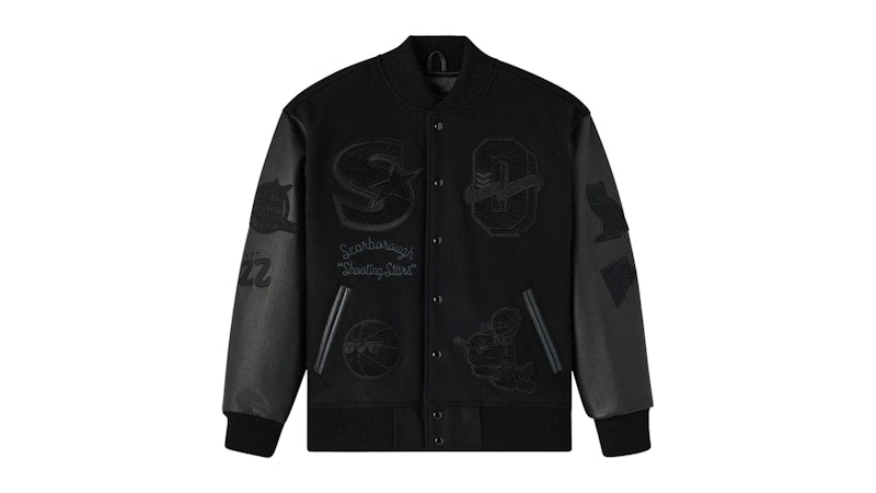 OVO x Scarborough Shooting Stars Championship Varsity Jacket Triple Black