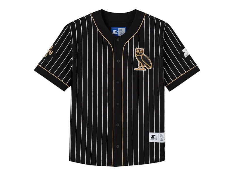 OVO x Starter Owls Baseball Jersey Black