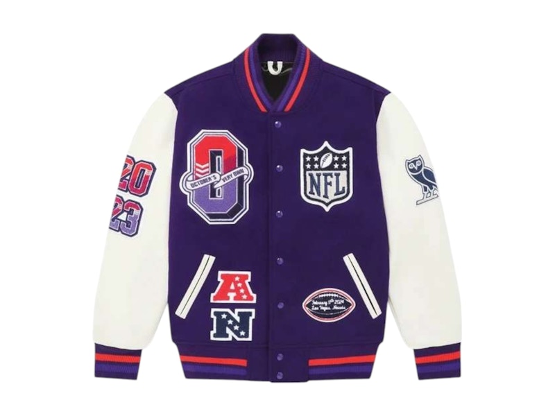 OVO x Superbowl LVIII Varsity Jacket Purple