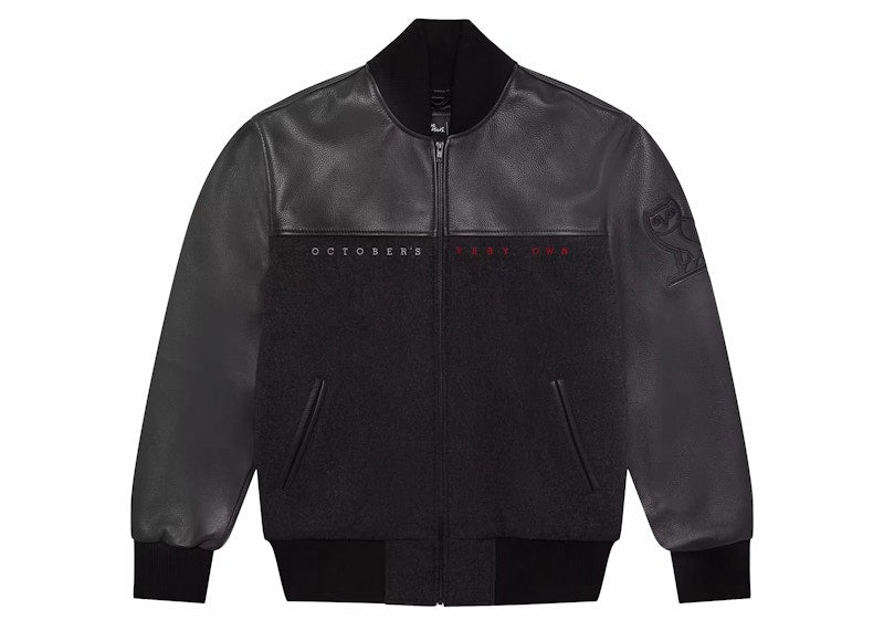 OVO x The Simpsons Varsity Jacket Charcoal Grey