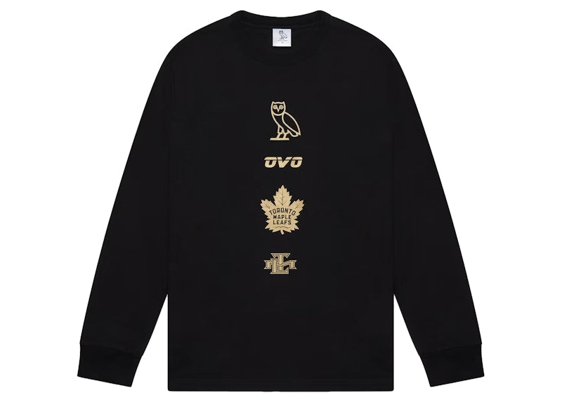 OVO x Toronto Maple Leafs Banner Longsleeve T-Shirt Black
