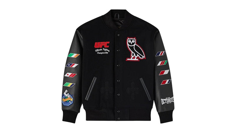 OVO x UFC Championship Varsity Jacket Black