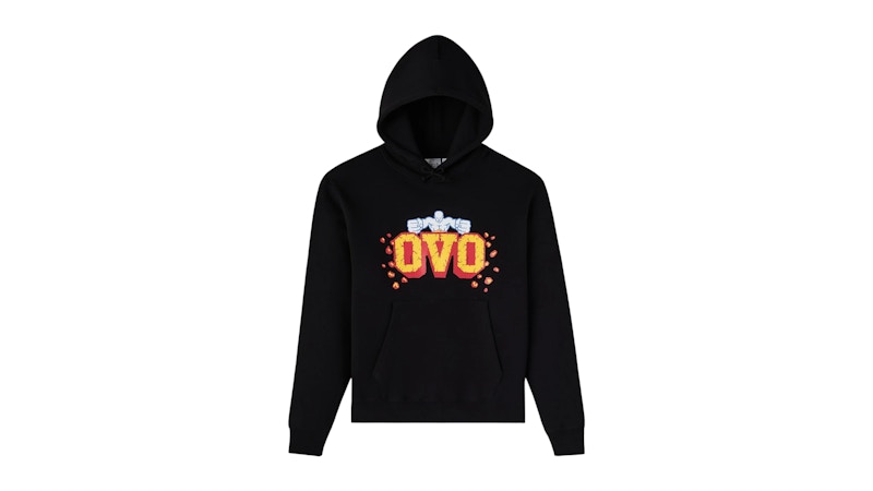 OVO x UFC Flame Logo Hoodie Black