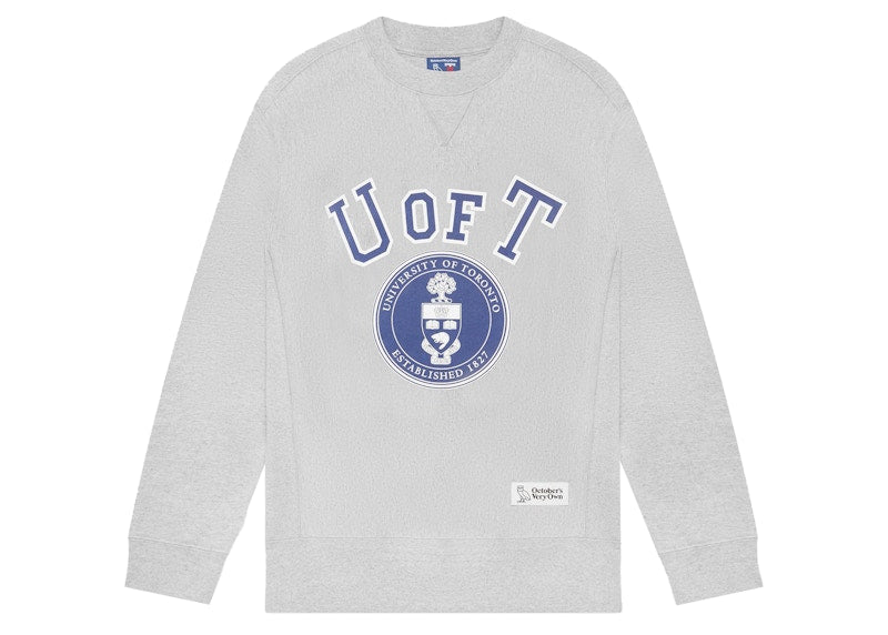 OVO x University of Toronto Crewneck Heather Grey