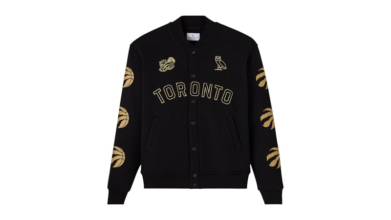 OVO x Vince Carter Fleece Varsity Jacket Black/Gold