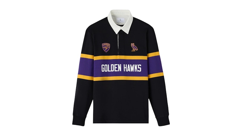OVO x Wilfrid Laurier University Golden Hawks Rugby Polo Black
