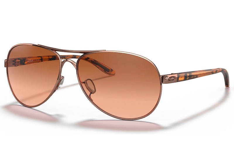 Oakley Feedback Sunglasses Rose Gold/Vr50 Brown Gradient (OO4079-01)