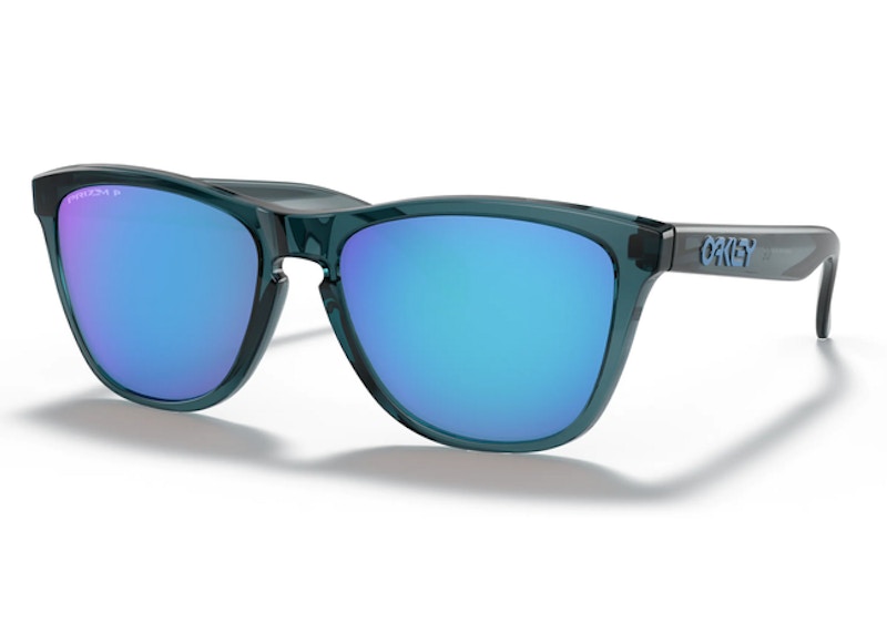 Oakley Frogskins Sunglasses Crystal Black/Prizm Sapphire (0OO9013 9013F655)