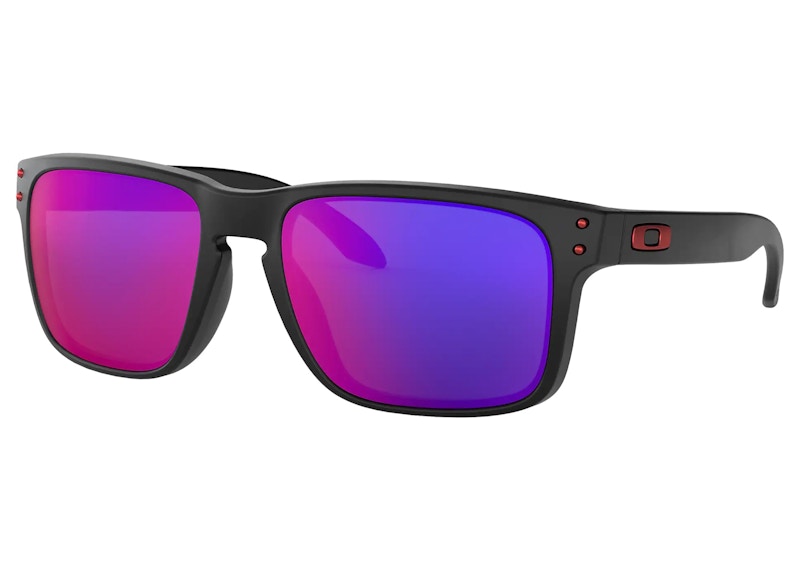 Oakley Holbrook Sunglasses Matte Black/Positive Red Iridium (OO9102-36)