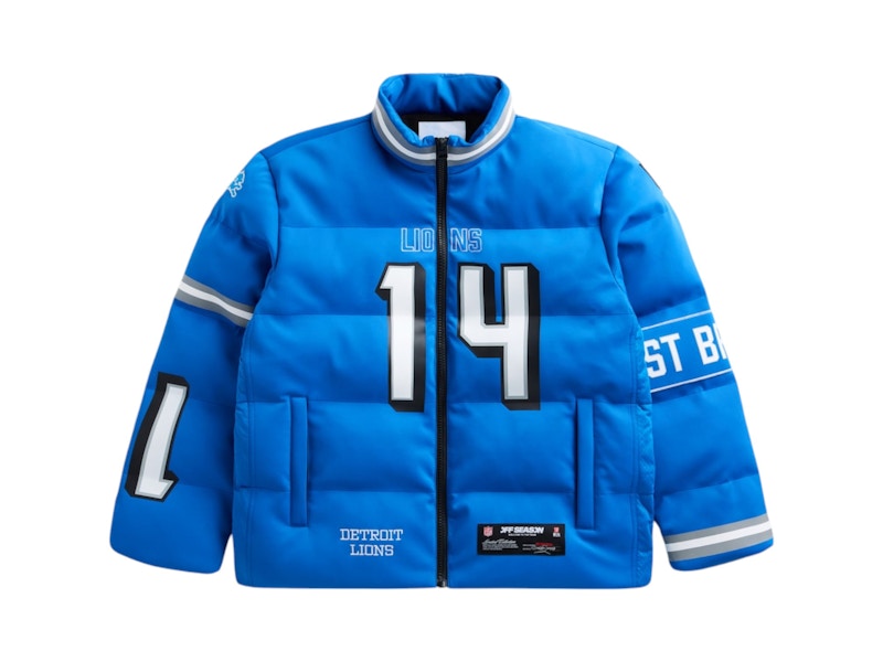 Off Season x NFL Amon-Ra St. Brown Detroit Lions Player Puffer Jacket Blue