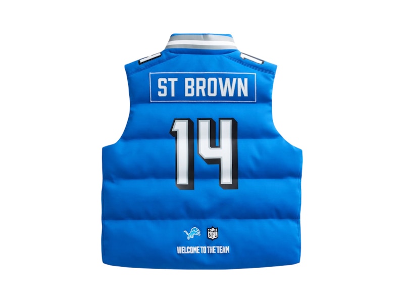Off Season x NFL Amon-Ra St. Brown Detroit Lions Player Puffer Vest Blue