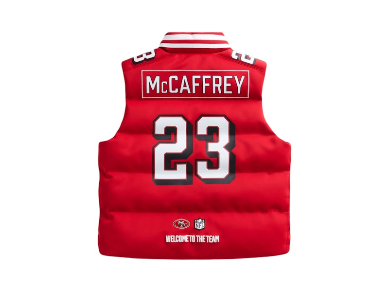 Off Season x NFL Christian Mccaffrey San Francisco 49Ers Player Puffer Vest Scarlet Red