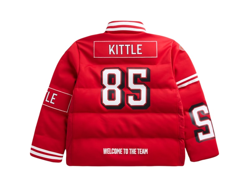 Off Season x NFL George Kittle San Francisco 49Ers Player Puffer Jacket Scarlet Red