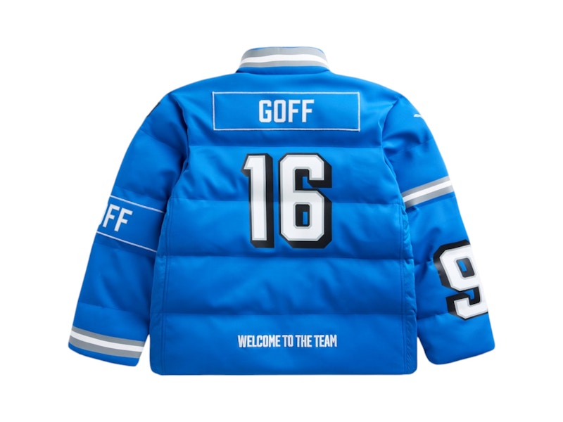 Off Season x NFL Jared Goff Detroit Lions Player Puffer Jacket Blue