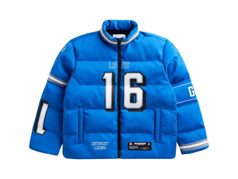 Off Season x NFL Jared Goff Detroit Lions Player Puffer Jacket Blue