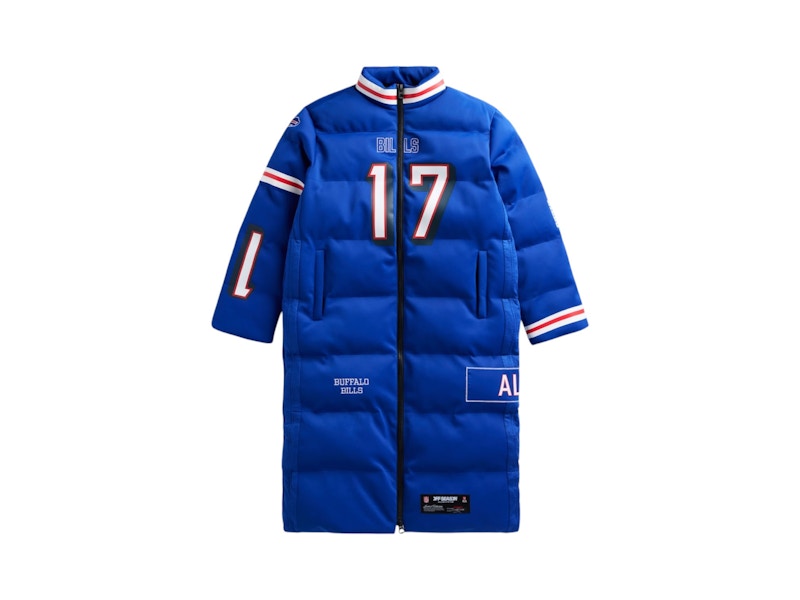 Off Season x NFL Josh Allen Buffalo Bills Player Puffer Long Coat Royal Blue