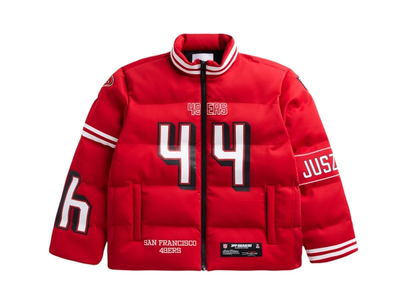 Off Season x NFL Kyle Juszczyk San Francisco 49Ers Player Puffer Jacket Scarlet Red