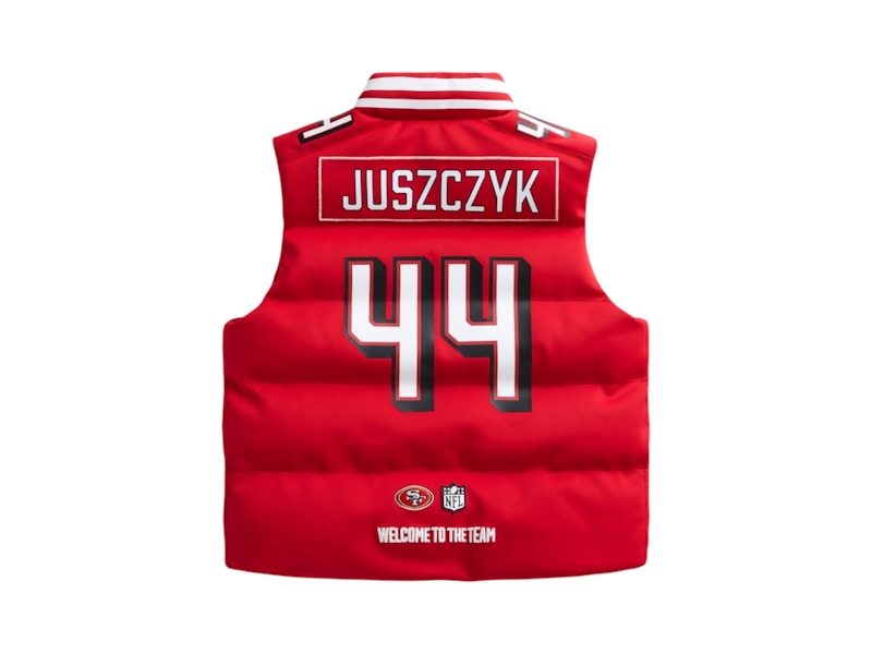Off Season x NFL Kyle Juszczyk San Francisco 49Ers Player Puffer Vest Scarlet Red