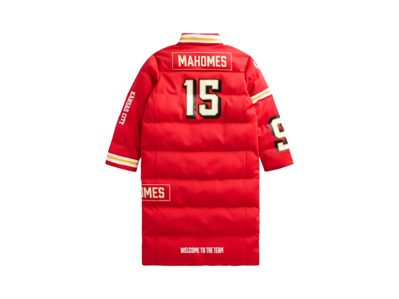 Off Season x NFL Patrick Mahomes Kansas City Chiefs Player Puffer Long Coat Red