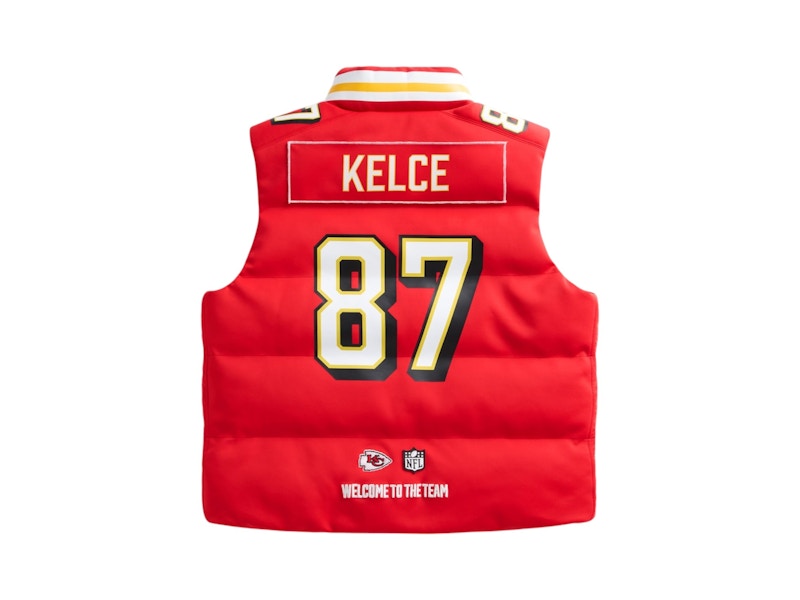 Off Season x NFL Travis Kelce Kansas City Chiefs Player Puffer Vest Red