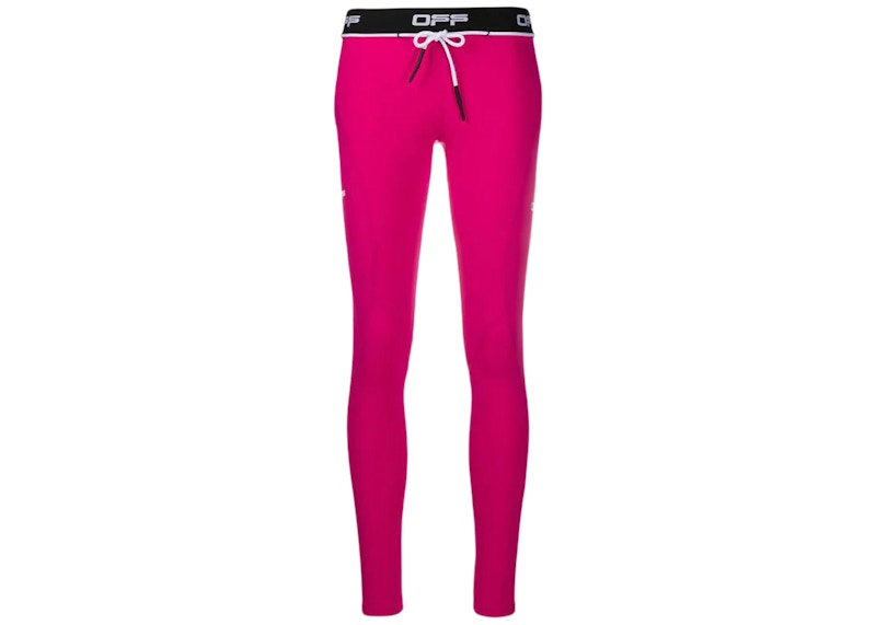 OFF-WHITE Active Logo Performance Leggings Fuchsia