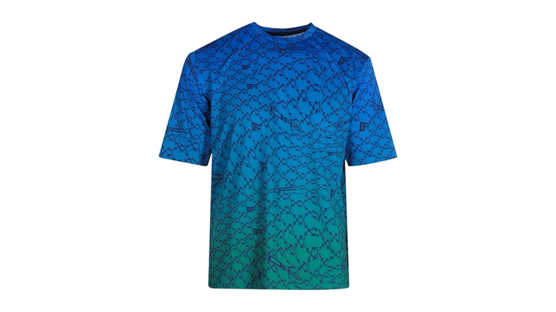 OFF-WHITE All-Over Peacock T-Shirt Blue